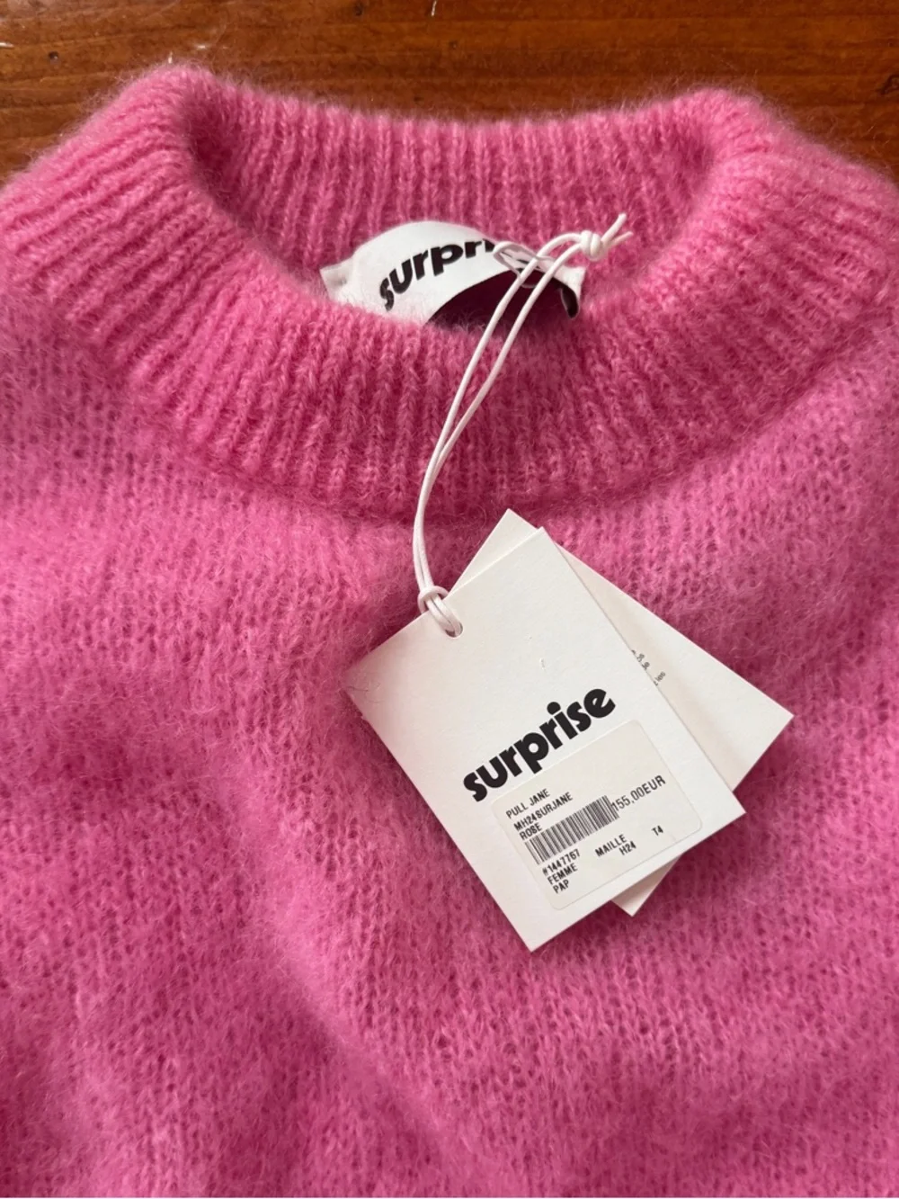 Surprise Paris Pink Mohair Sweater Sz 4 / L NWT - Picture 2 of 4